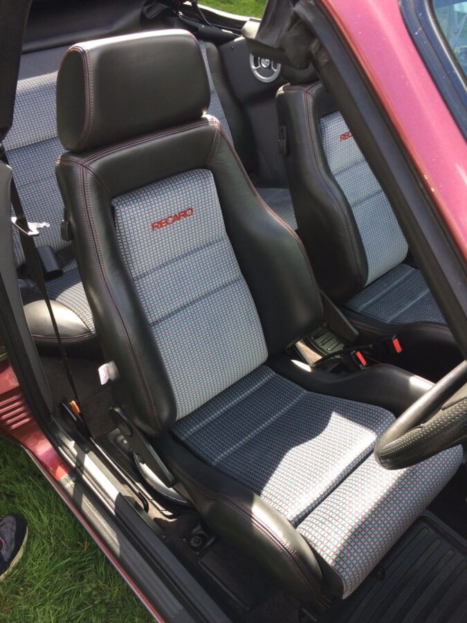 Escort Cabriolet Recaro seats with Zolda fabric